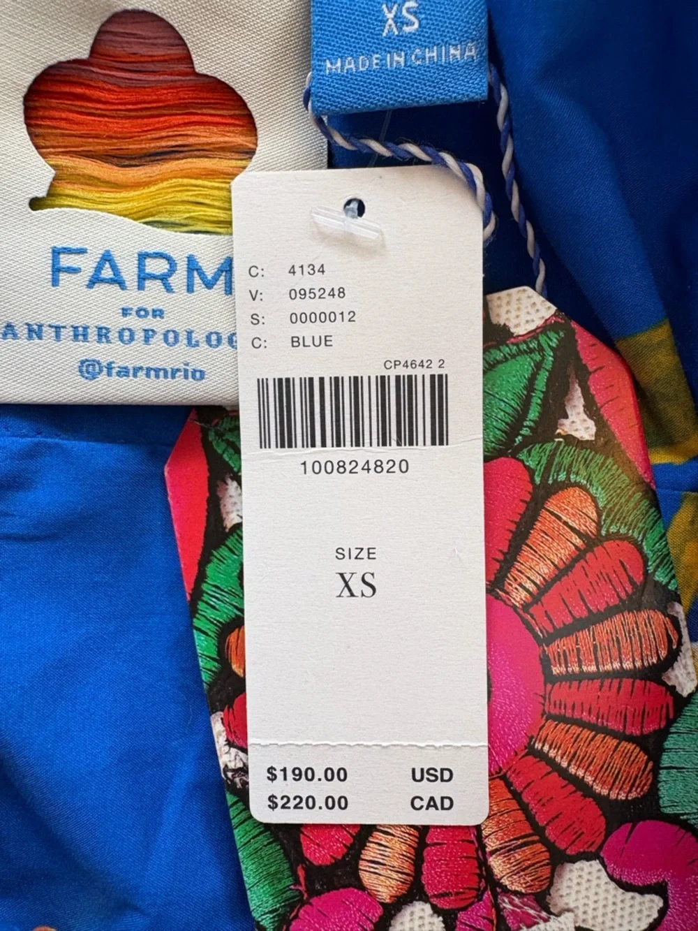 Farm Rio Blue Citrus Print Spaghetti Strap Romper - Picture 7 of 11